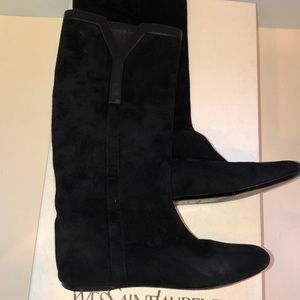 ysl flat boots